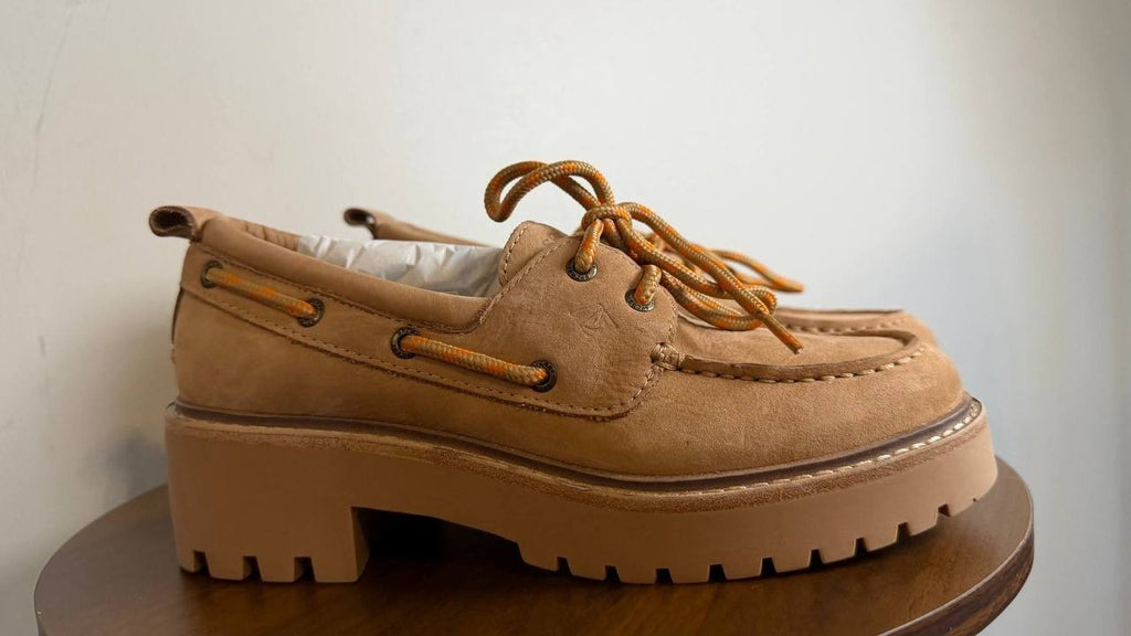 Sperry Authentic Original Boat Shoes 7 Tan Leather Lug Sole 2‑Eye NIB msrp$140