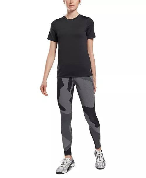 Reebok Speedwick Slim Fit Crew Neck T-Shirt Black XS NWOT $25