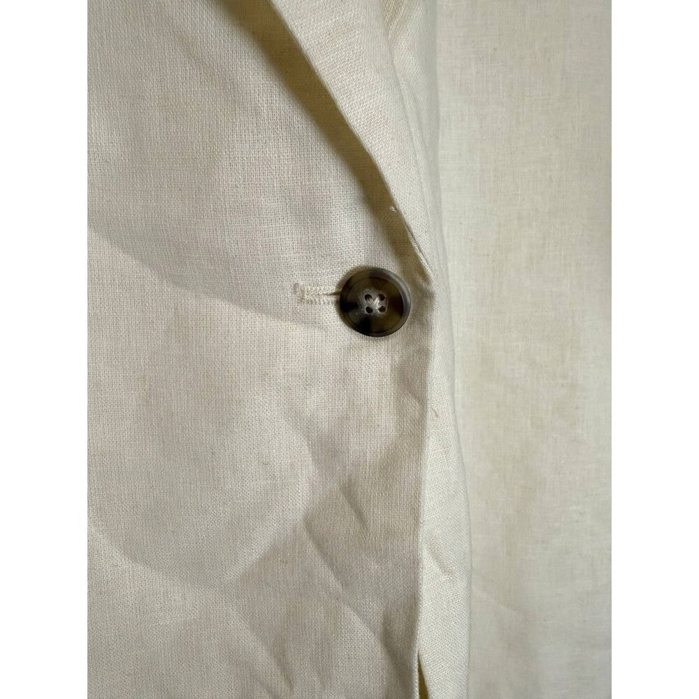 Calvin Klein Linen‑Blend One‑Button Blazer – Size 8 – NWT – $139