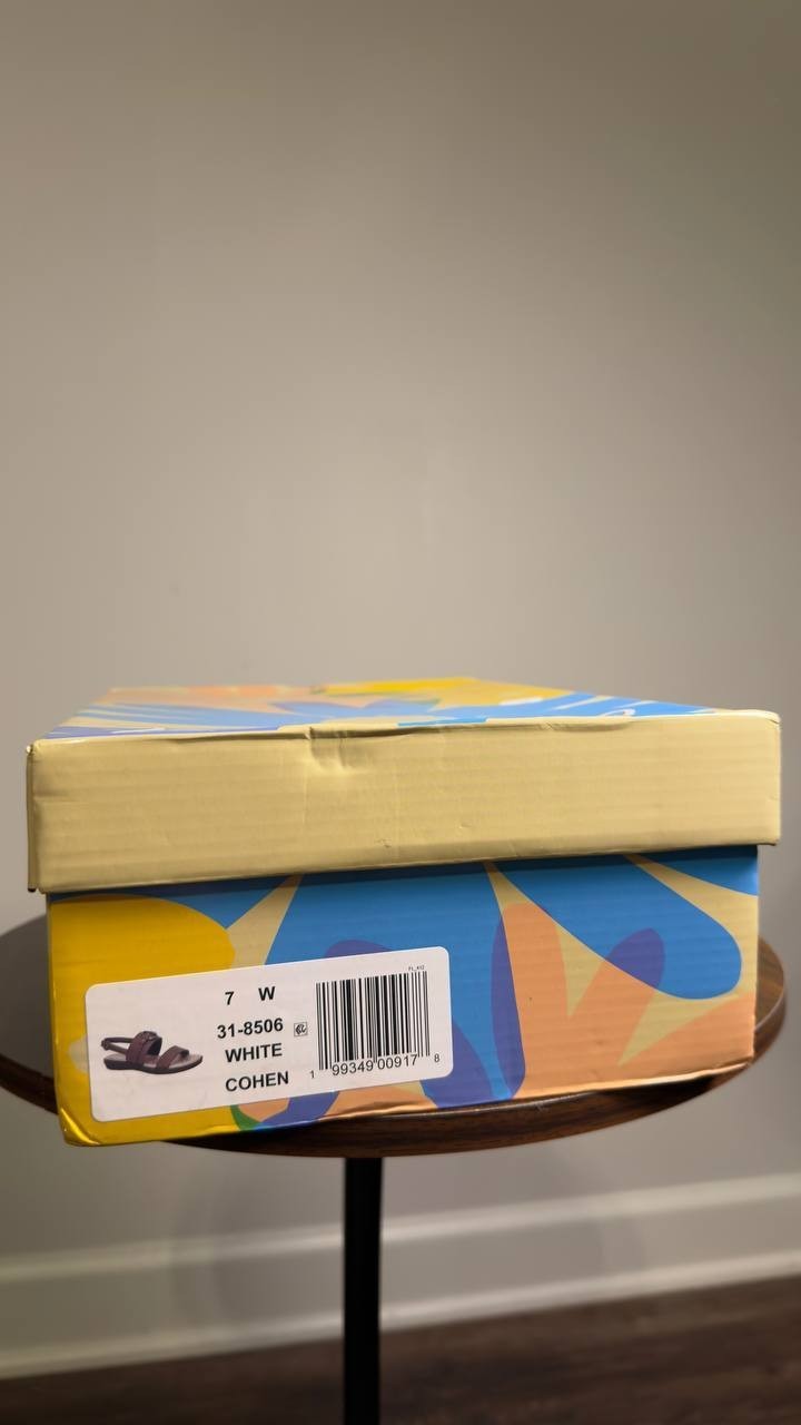 Easy  Street  Cohen  Slingback  Sandals  White  7W  New  $60