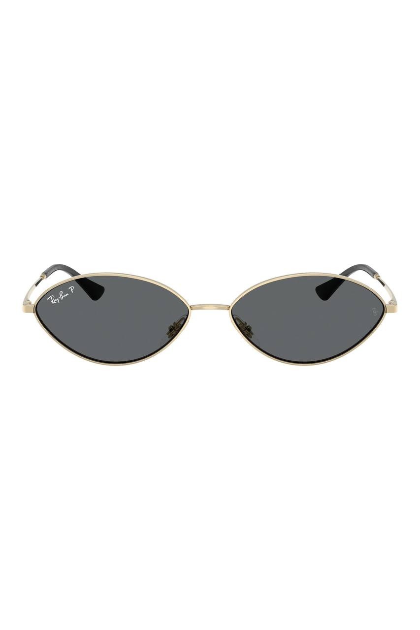 Ray‑Ban  Kai  59mm  Polarized  Oval  Sunglasses  Gold/Dark  Grey  NWT  $160