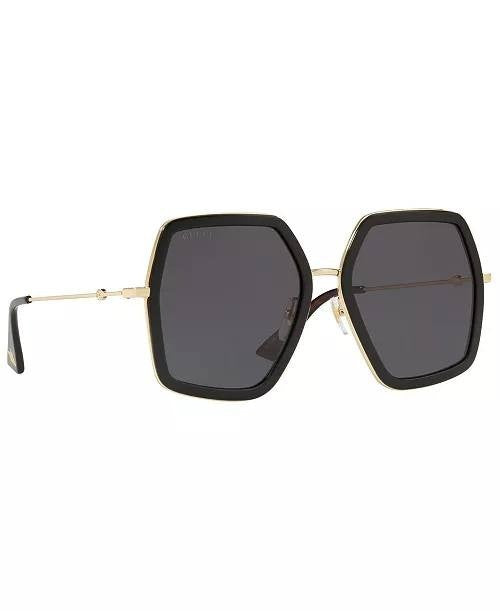 Gucci  GG0106S  Rectangle  Sunglasses  Black  OS  Pre‑Owned  Like  New  $420