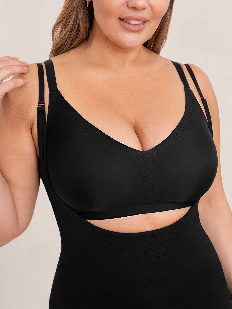 Shapermint Essentials Open Bust Shaper Cami - Black 2XL Plus Shapewear