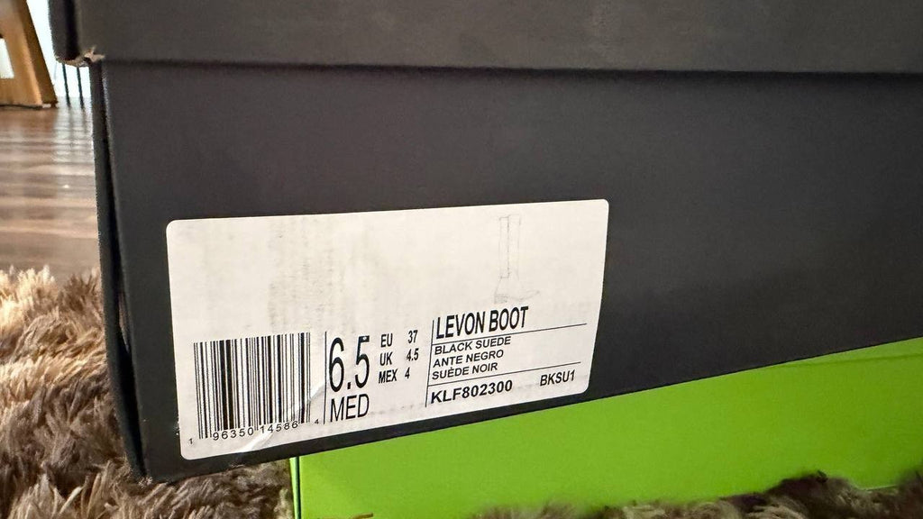 Kenneth Cole Levon Boots 6.5M Black Suede Tall Wide‑Shaft Round Toe NIB msrp$220