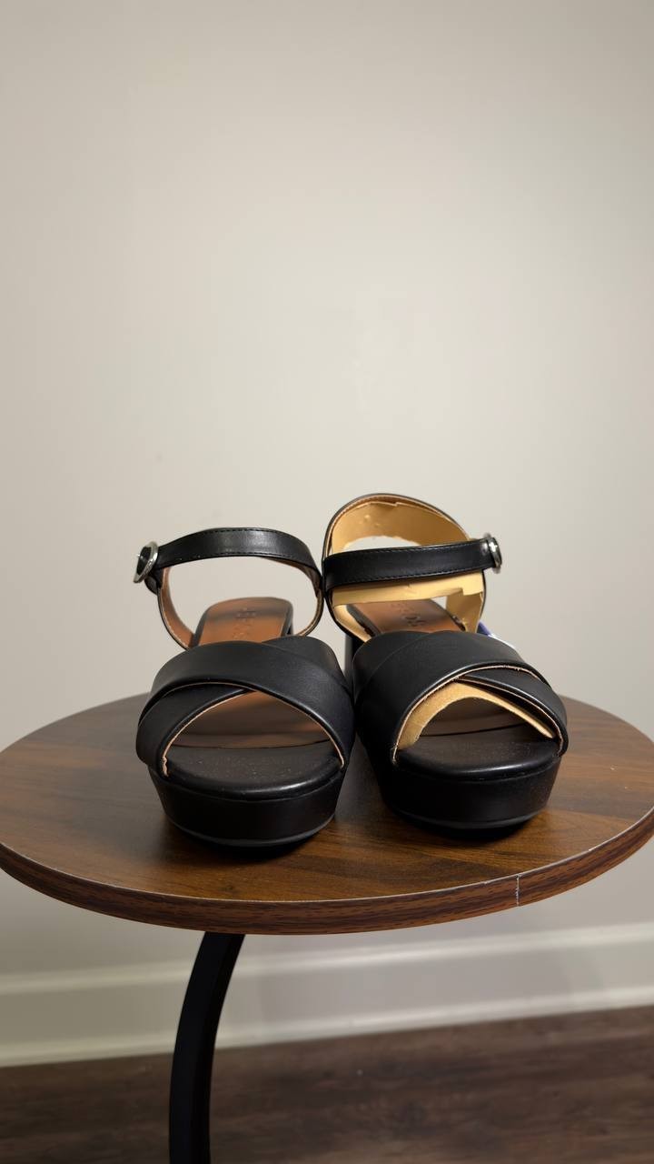 Aerosoles  Platform  Sandals  Black  7.5M  New  $99