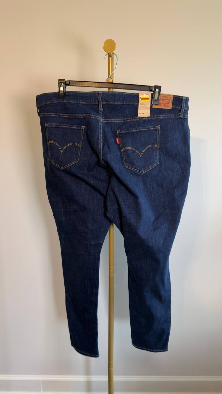 Levi’s 721 High Rise Skinny Jeans Plus Size 24W Indigo NWT $69.50