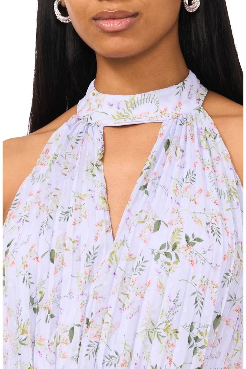 CeCe Maxi Dress Blue Floral S NWT $139.00