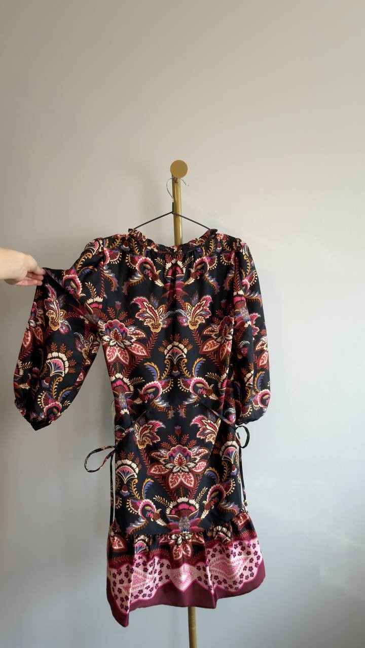 Vince Camuto Women’s Keyhole Pull-On Dress Black Multi Size 6 NWT $168