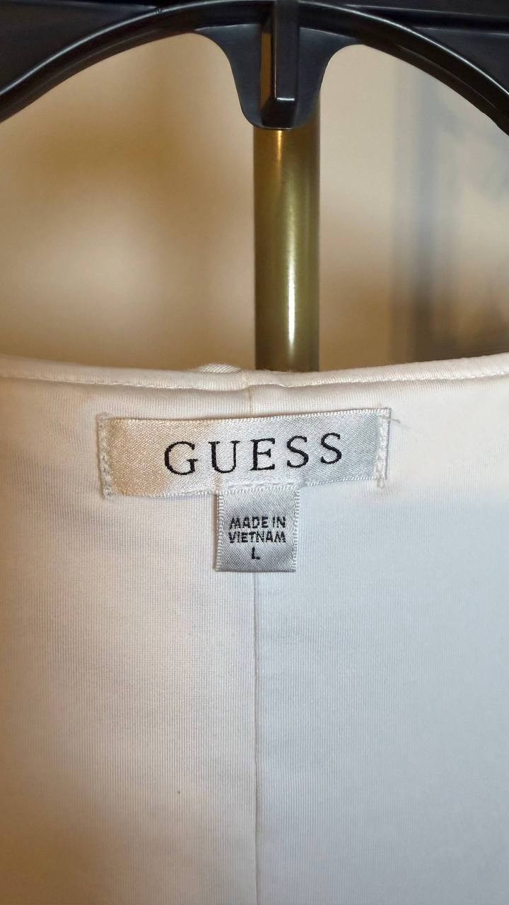 Guess Eco Nathaly Bodycon Mini Dress White L NWOT $108