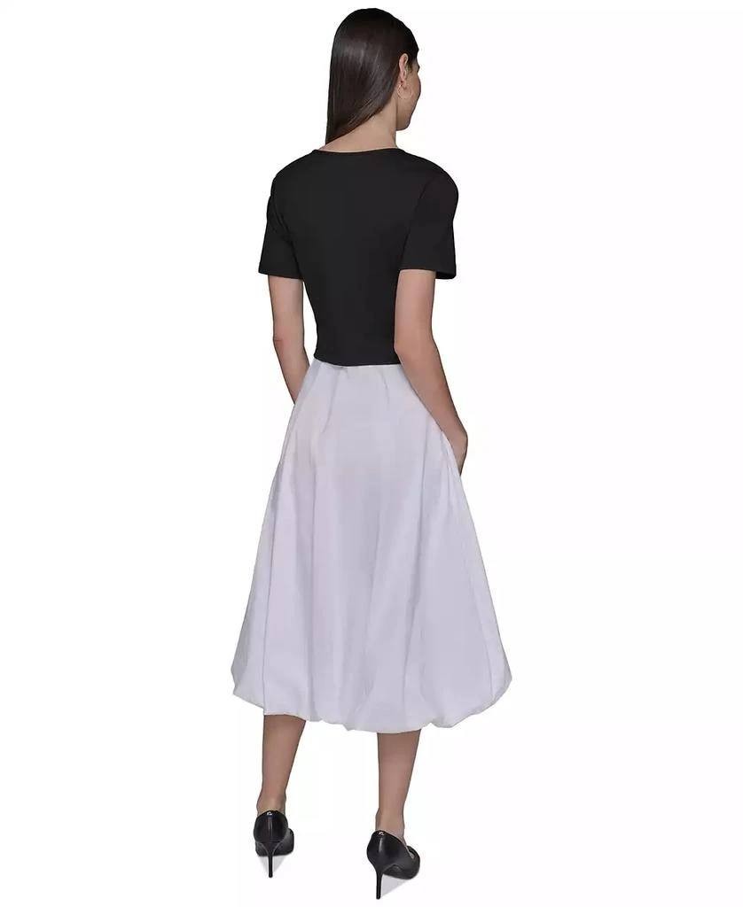 Karl Lagerfeld Paris Bubble Skirt Midi Dress – Black/White – Size XL – NWT