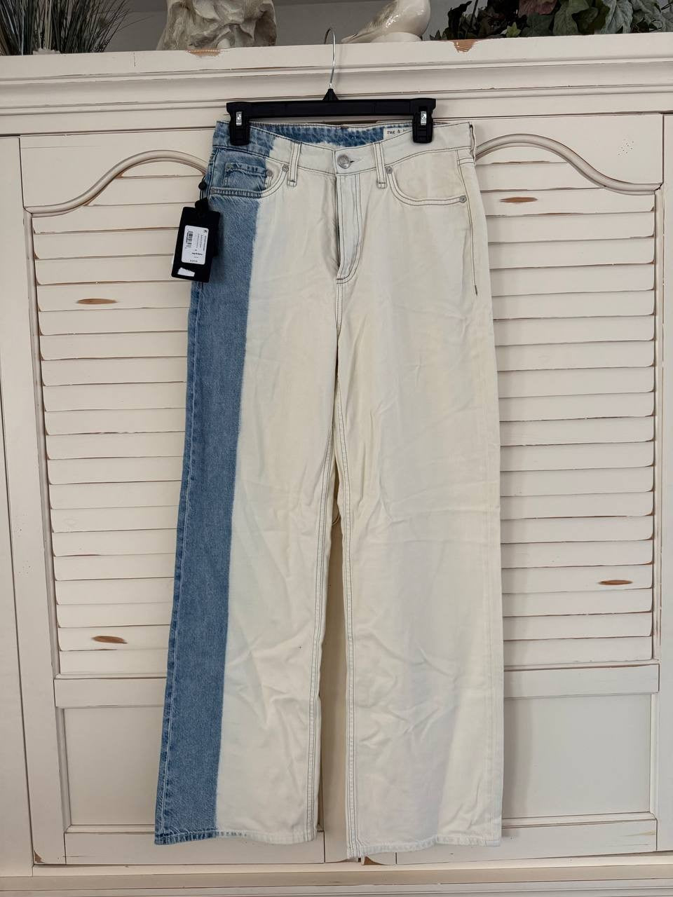Rag & Bone Logan Two-Tone Wide Leg Jeans – Size 26 (Waist 27")