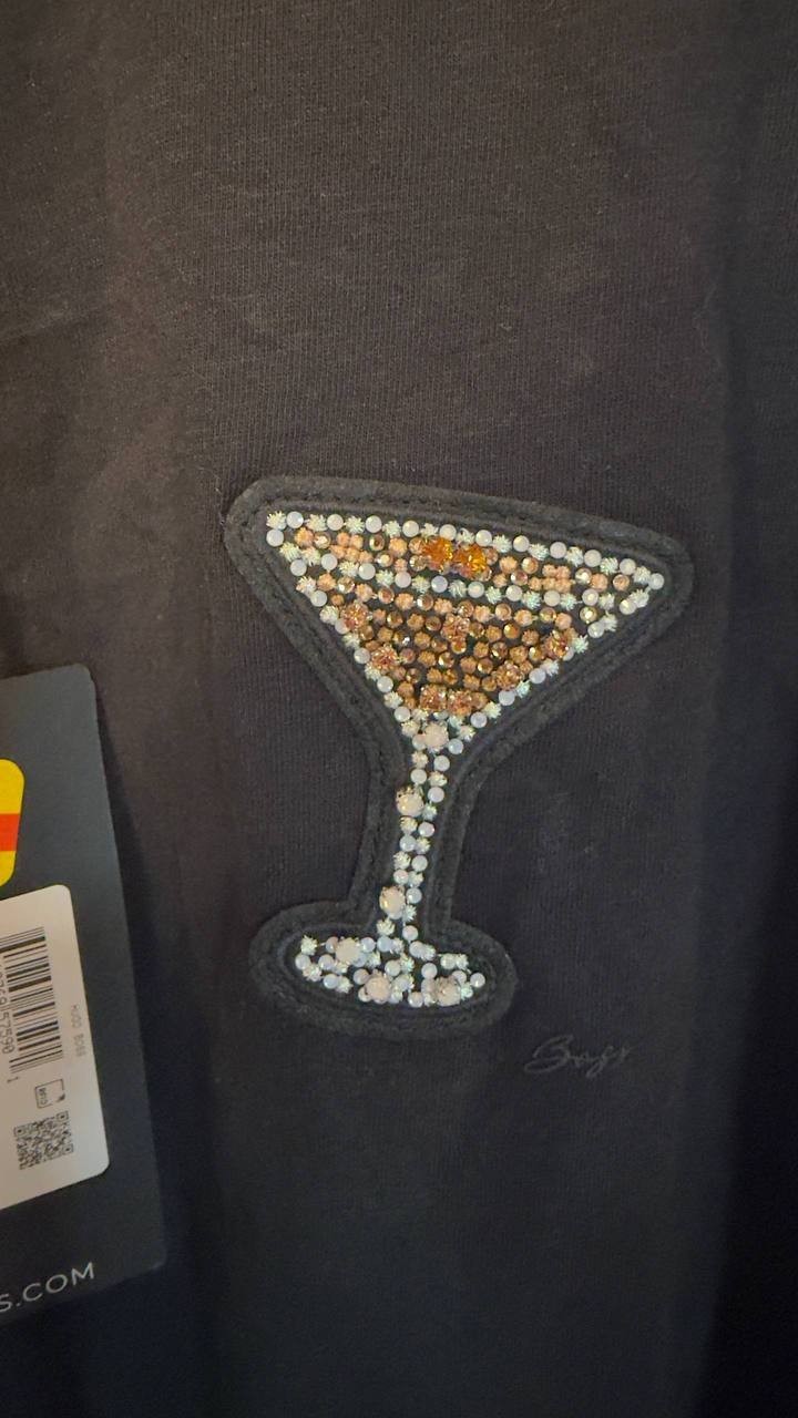 BOSS Orange Martini Appliqué Short‑Sleeve T‑Shirt Black L NWT $79