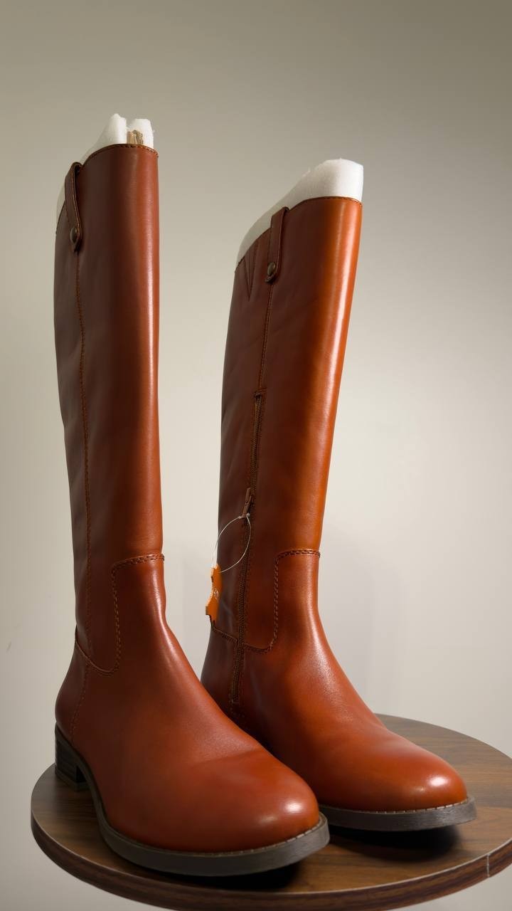 I.N.C.  Riding  Boots  Cognac  Leather  9M  WC  New  $189.90