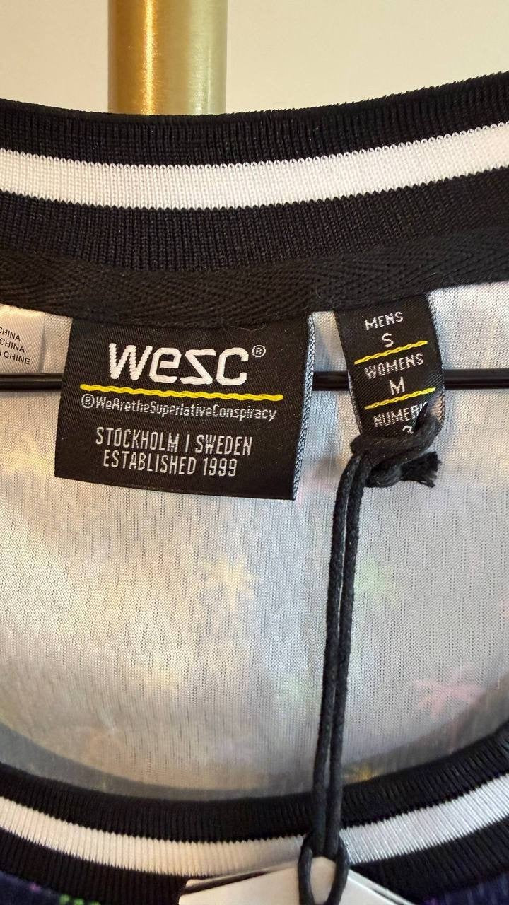 WeSC Men’s Micro Palm Basketball Tank Top Black S $49 NWT