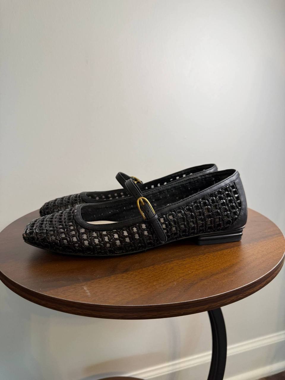 Franco Sarto “Tinsley” Mary Jane Flats – Size 6M – Black Mesh – Preowned