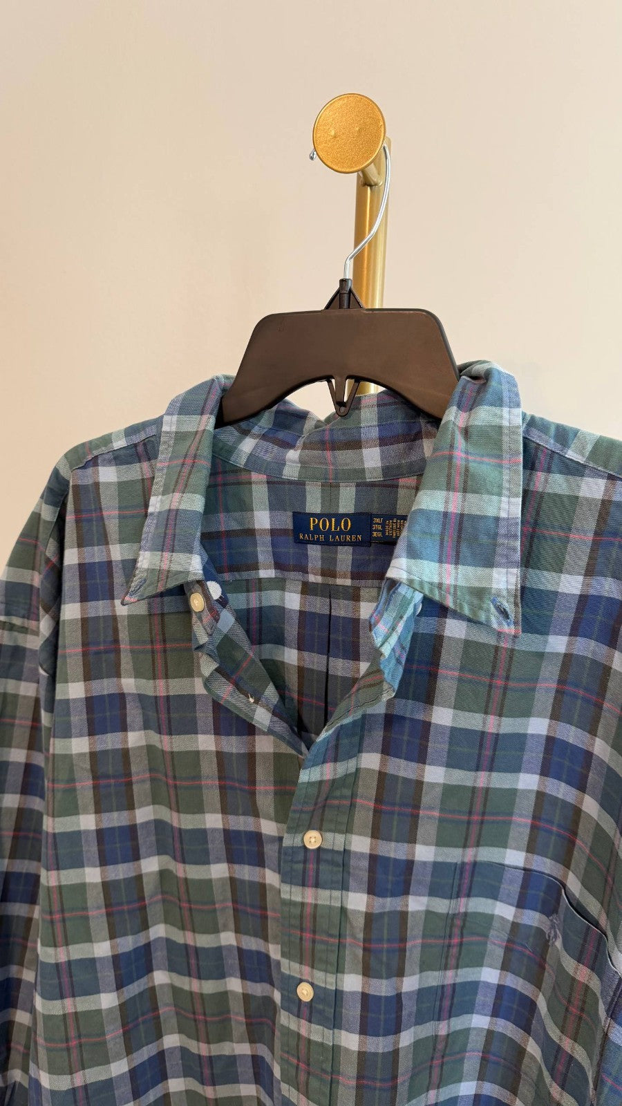 Polo Ralph Lauren Classic Fit Plaid Oxford Shirt Multicolor Plaid NWT