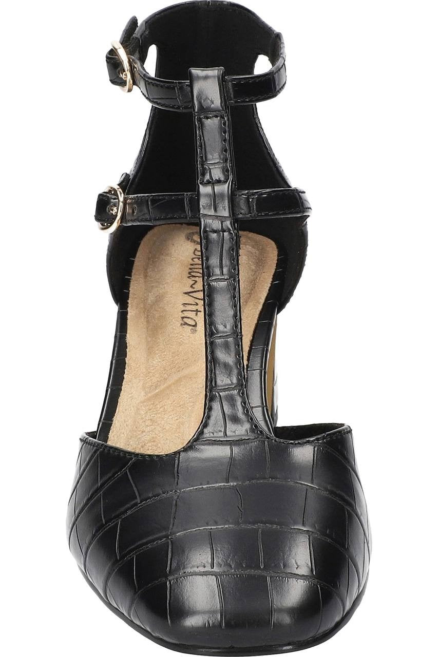 Bella Vita Ankle Strap Pumps Black 7 W New $109.95