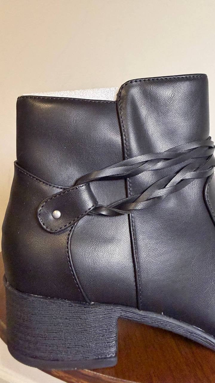 Style&Co Black Polyurethane Booties 8.5M New in Box MSRP $79.90