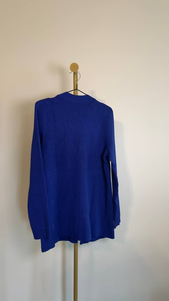 Kasper Open‑Front Blue Cardigan Size S NWT $99