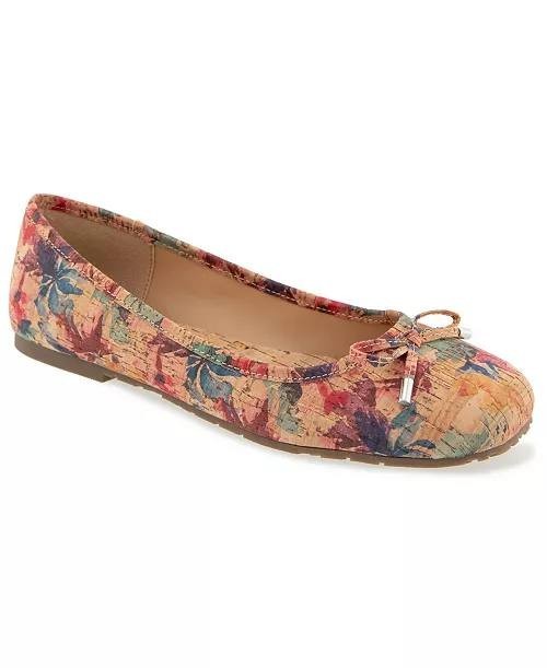 Reaction  Kenneth  Cole  Ballet  Flats  Pansy  Floral  Cork  7  M  New  $69