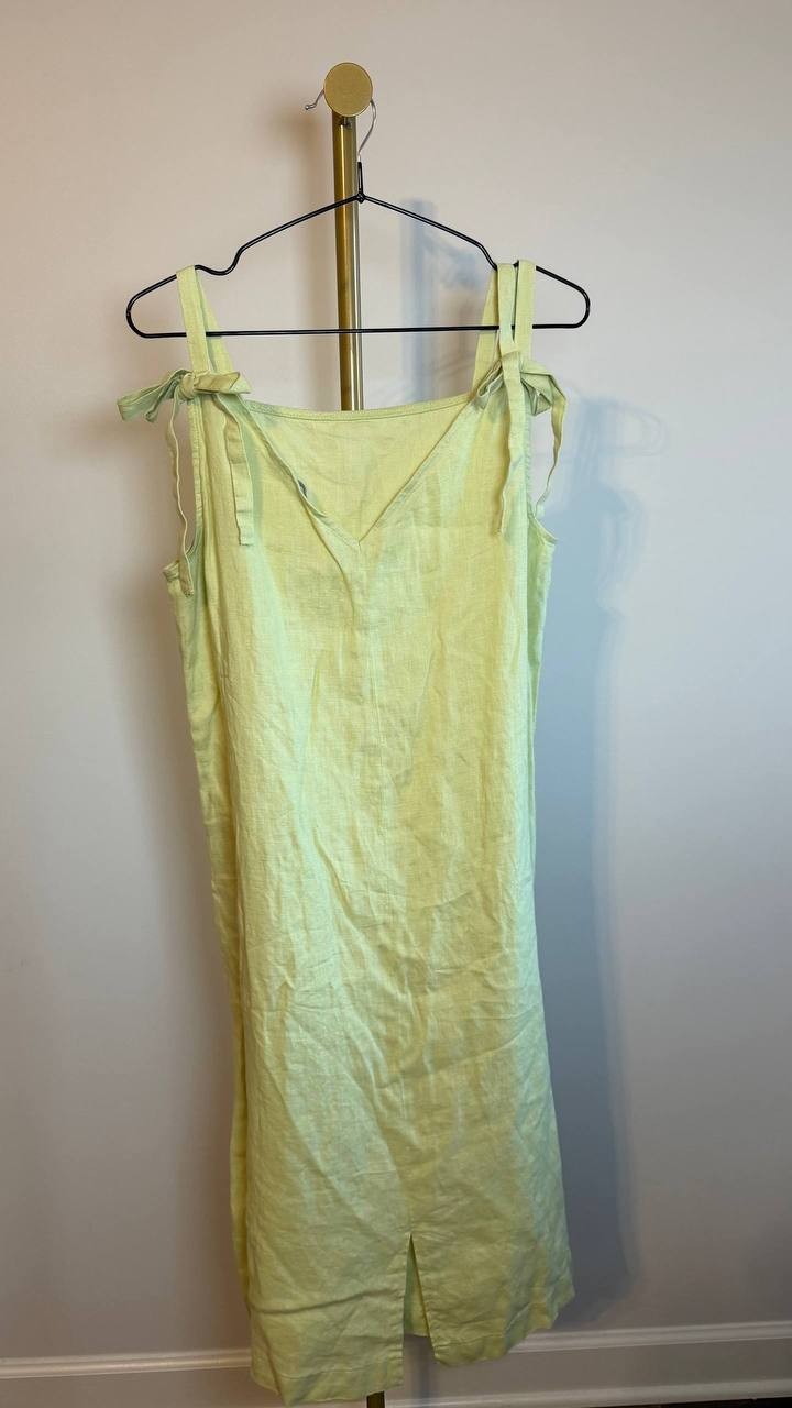 DKNY Sleeveless Square-Neck Midi Dress Tea Green S NWT $129