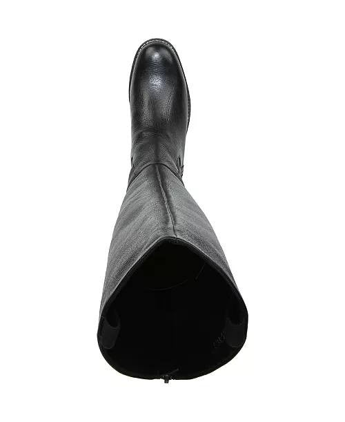 Franco Sarto Meyer Knee High Riding Boots Black 7.5M Leather $275 NWB