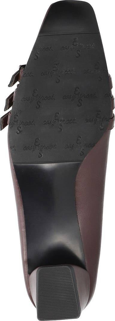 Easy Street Enya Pump Burgundy Square Toe Block Heel Women’s 8M NWB $74.99