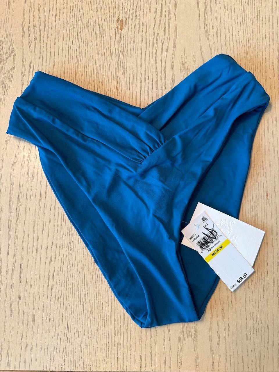 Becca and rebecca Color Code Women's High Waist Bikini Bottom Blue, Size M