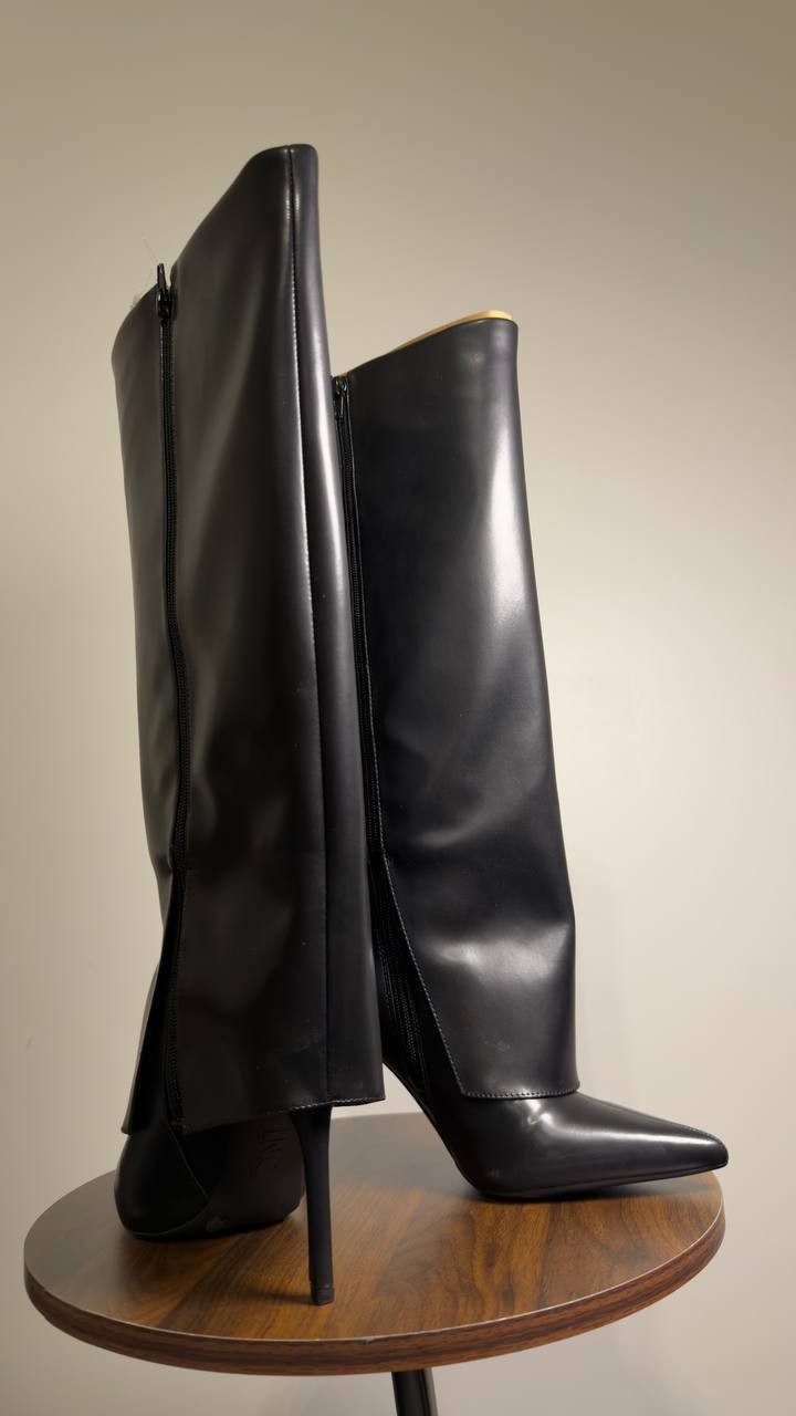 I.N.C.  Cuffed  Dress  Boots  Black  Man‑Made  7.5M  New  $129.90