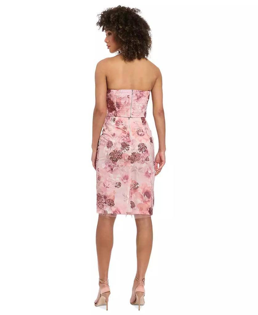 Muse Embroidered Strapless Bustier Top Pink Rose 12 NWT $89