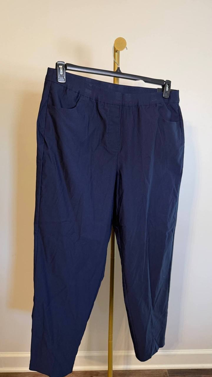 Alfred Dunner Women’s Plus Petite Allure Stretch Pants Navy 16W $52.50 NWT