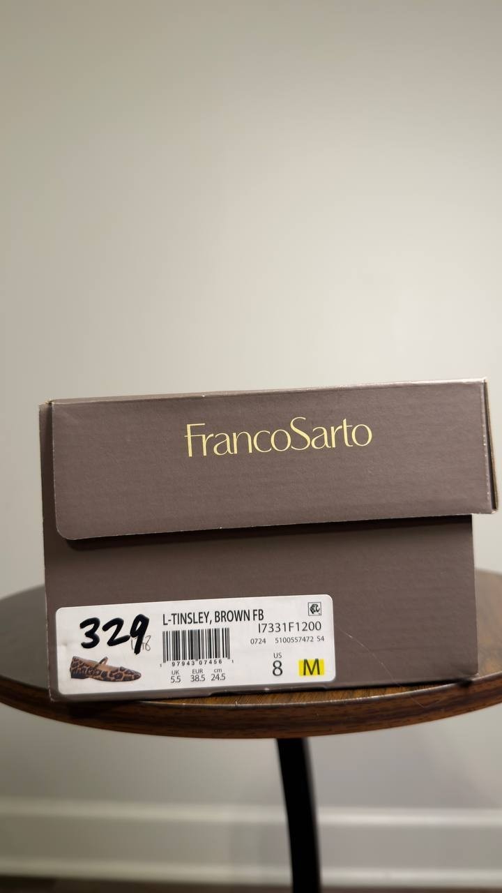 Franco  Sarto  Mary  Jane  Flats  Leopard  8M  New  $125