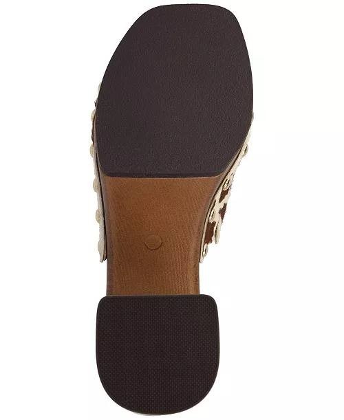 MIA  Platform  Block  Heel  Sandals  Brown  Cow  6.5M  New  $80