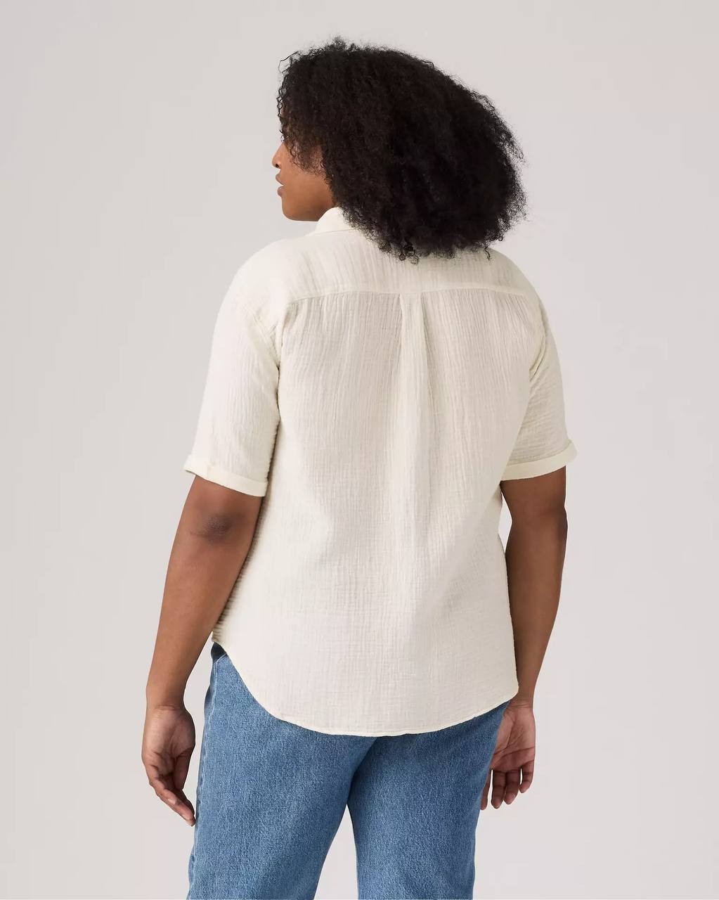 Levi’s Darlene Short Sleeve Shirt Plus Size 1X Whisper White $49.50 NWT
