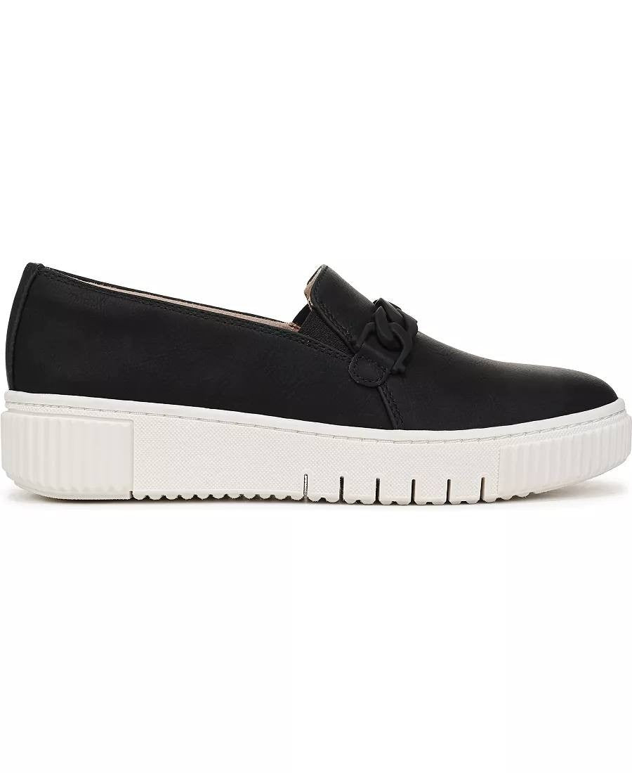 Naturalizer Trish Sneakers 6.5M Black Faux Leather Slip‑On Comfort NIB msrp$110