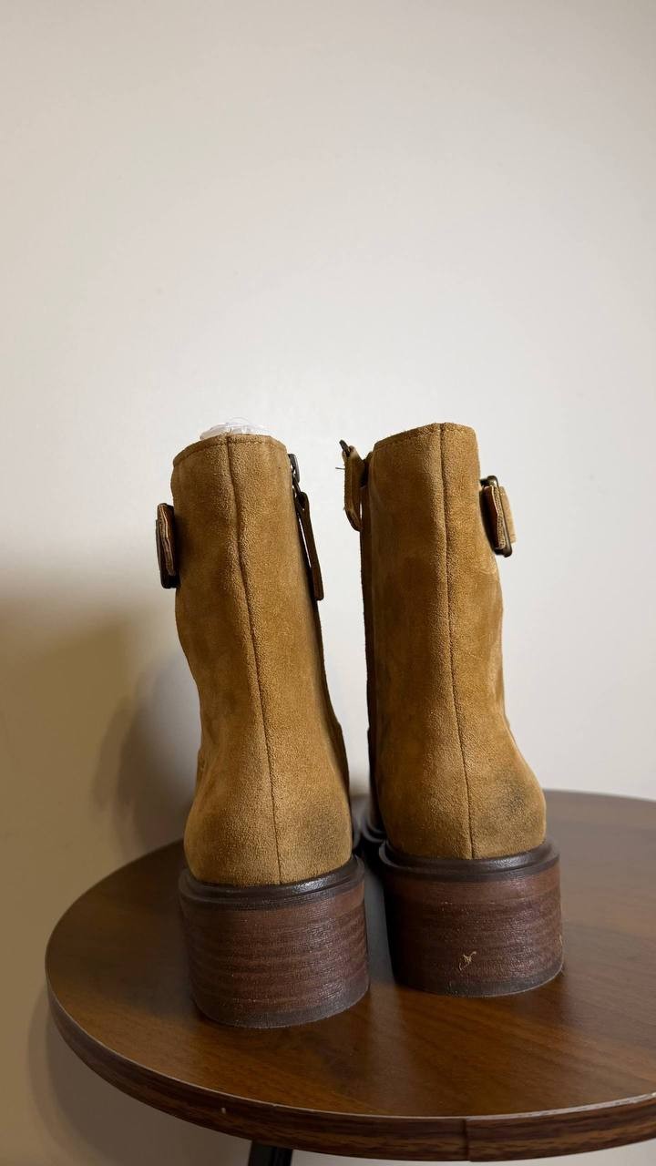 Franco Sarto Suede Booties 6.5M Tan New in Box MSRP $185