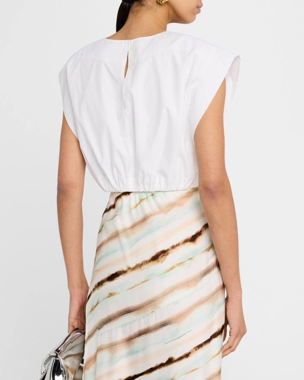 A.L.C. Billie Cap-Sleeve Top White XS NWT Cotton Boxy Blouse Minimalist