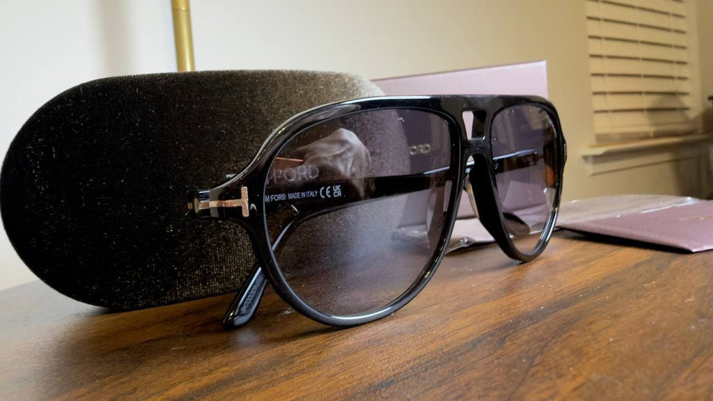 Tom  Ford   Sunglasses  Shiny  Black/Smoke  Gradient  OS  NWT  $325 