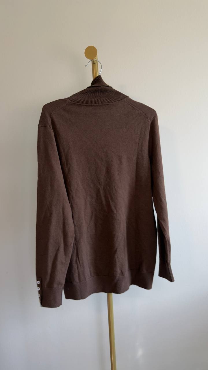 Tommy Hilfiger Cotton Lightweight Turtleneck Long Sleeve Top XL Chicory NWOT $69