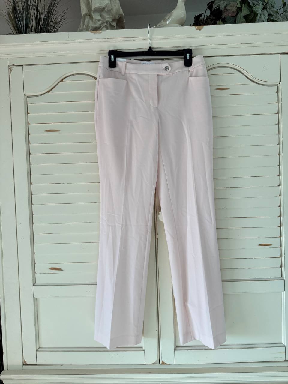 Calvin Klein Pants 4 Pink Pepper Multi Straight Leg Modern Fit NWT MSRP $99