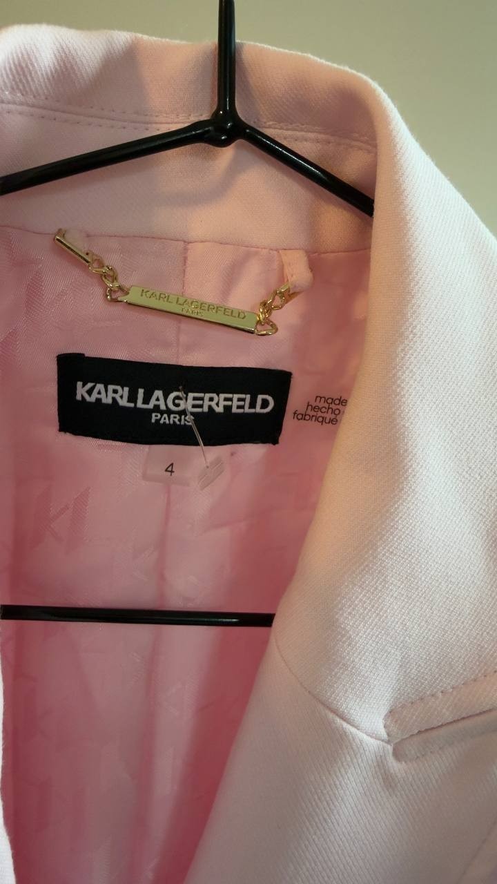 Karl Lagerfeld Paris Collared Woven Blazer Ballet Slipper 4 NWOT $199