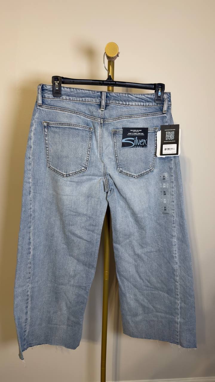 Silver Jeans Women’s Ankle Wide‑Leg Jeans West End 31 NWT $97