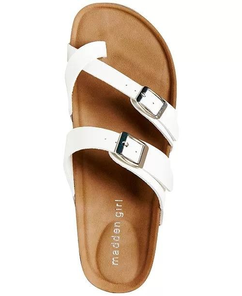 MaddenGirl Footbed Sandals White 7.5 New $55.00