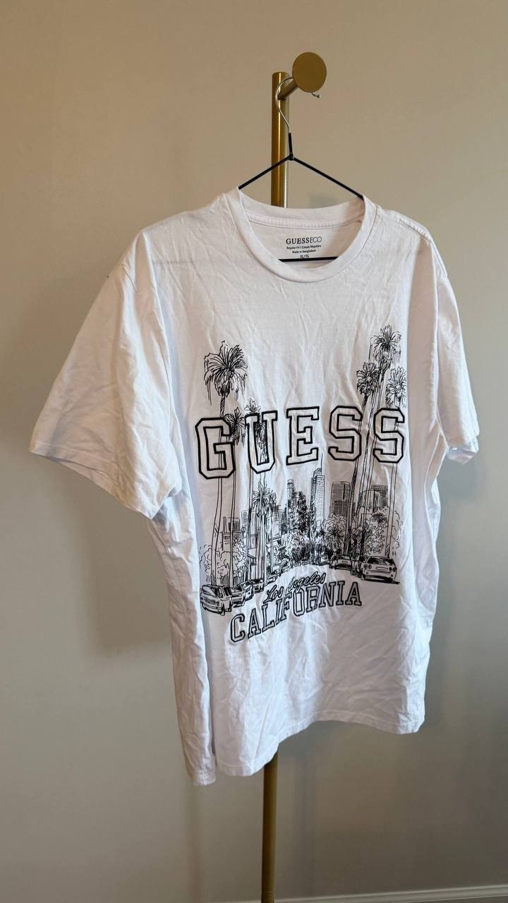 Guess Eco Men’s Boulevard Graphic T‑Shirt White XL $44 NWOT