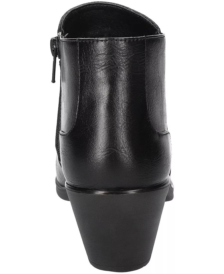 Easy Motion by Easy Street Booties 9.5W Black Man‑Made Zip Comfort NIB msrp$75