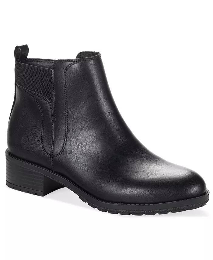 Style & Co Graciee Lug Booties Black Women’s 9 NWB Lug Sole Block Heel $69.90
