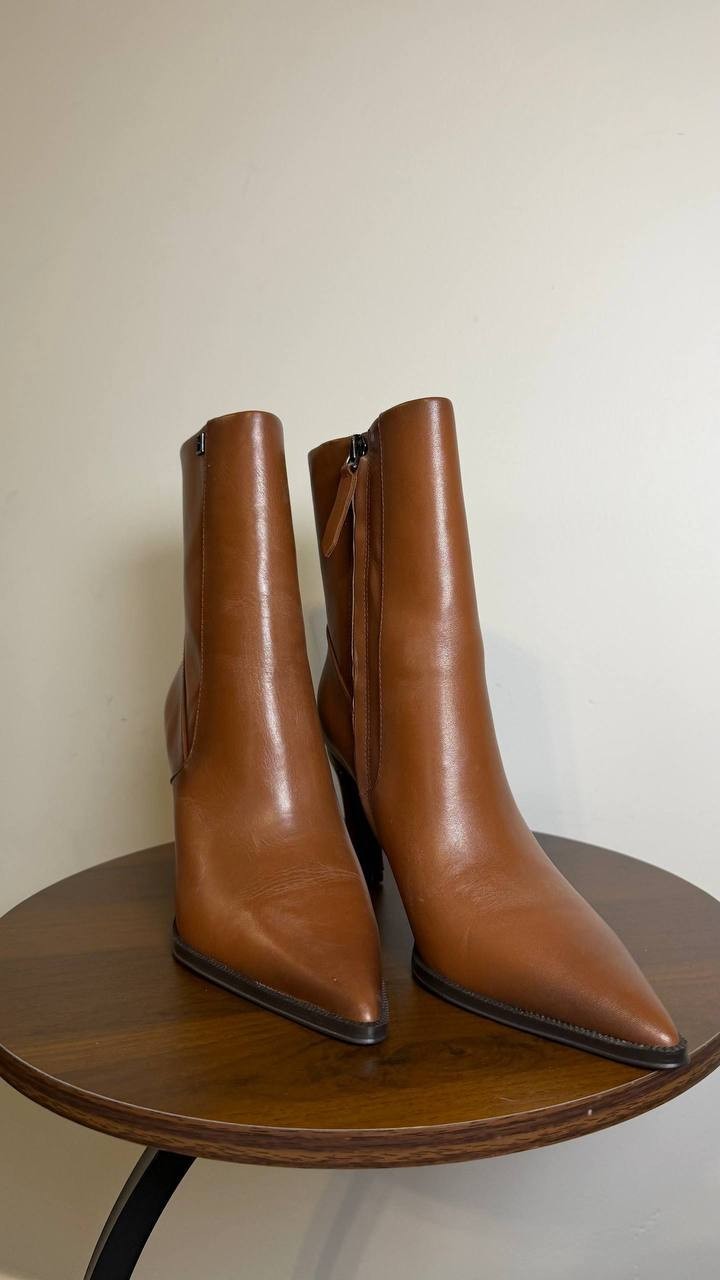 Franco Sarto Toe Dress Booties – Tobacco – Size 5M – MSRP $215