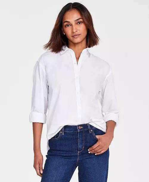 Gloria Vanderbilt Amanda Button-Front Shirt Vintage White XS NWOT $50