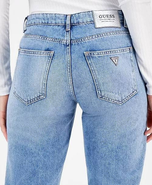 Guess Jill Sequin-Front Boyfriend Jeans Blue Glam 30x30 NWT $248