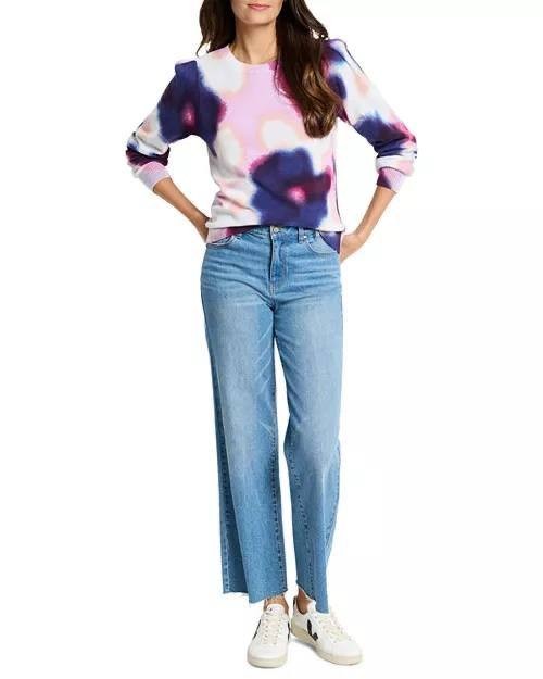 NIC+ZOE Women’s Blossom Blur Cotton Sweater Multicolor M $169 NWT